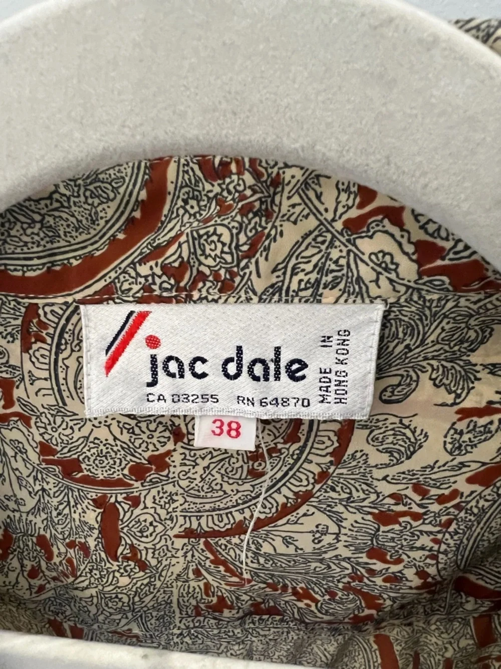 Vintage Jac Dale 2-Piece Skirt Set Size 38 | Paisley Blouse & Pleated Skirt Sz S - Picture 7 of 12